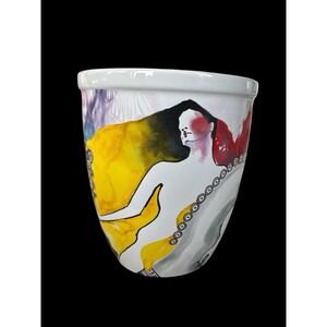 Godiva Chocolatier Female On Horse Abstract Art Cup Mug